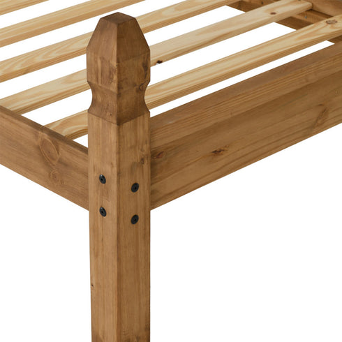 Corona 3FT Bed Low Foot End - Distressed Waxed Pine